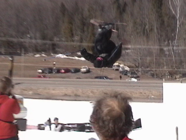 Manny the Gorilla front flipping off the Smith limo