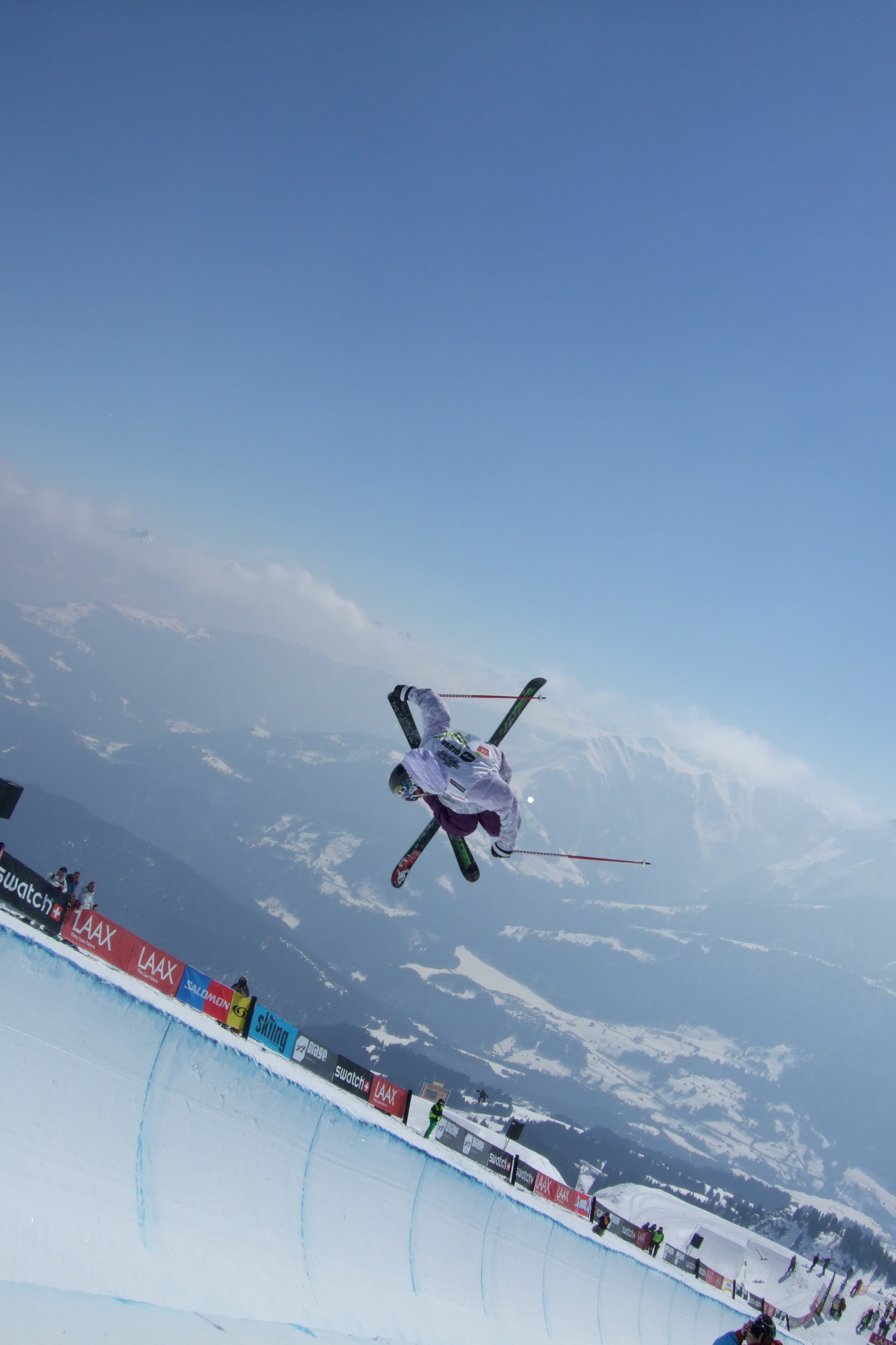 Matt Margetts in the pipe at the European Freeski Open