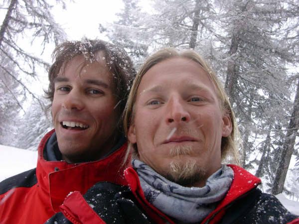 me and fellow ski instructor