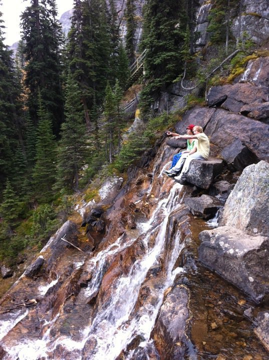 Me and J staring out over lake louise