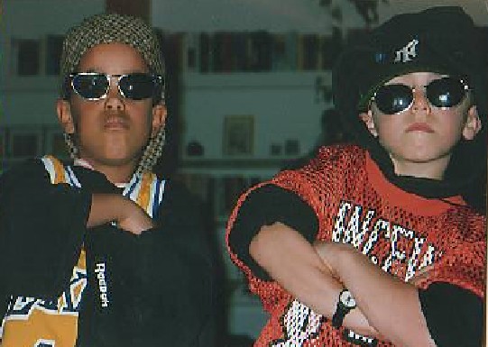 Me and one of my best friends back in the day when I was younger, I'm on the right