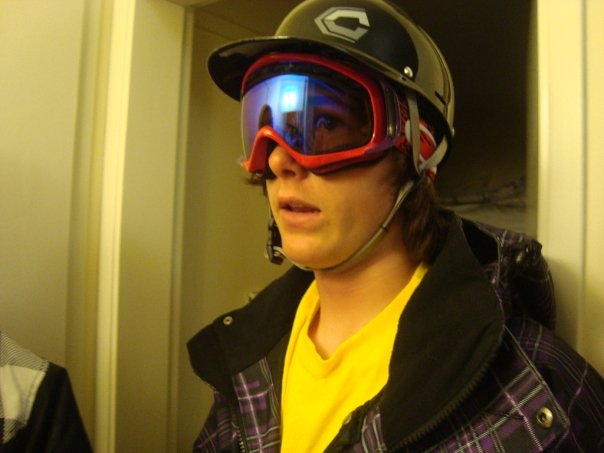 Me at COC in the dorm with new stuff