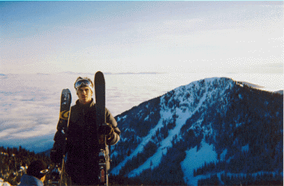 ME atop Red Mountain across from Mt. Roberts