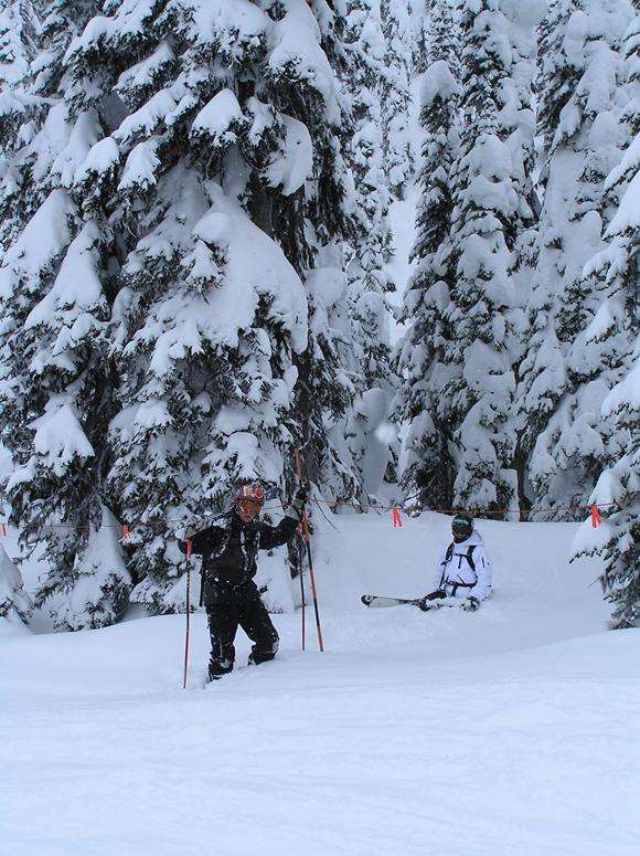 Me climbing outta the backcountry