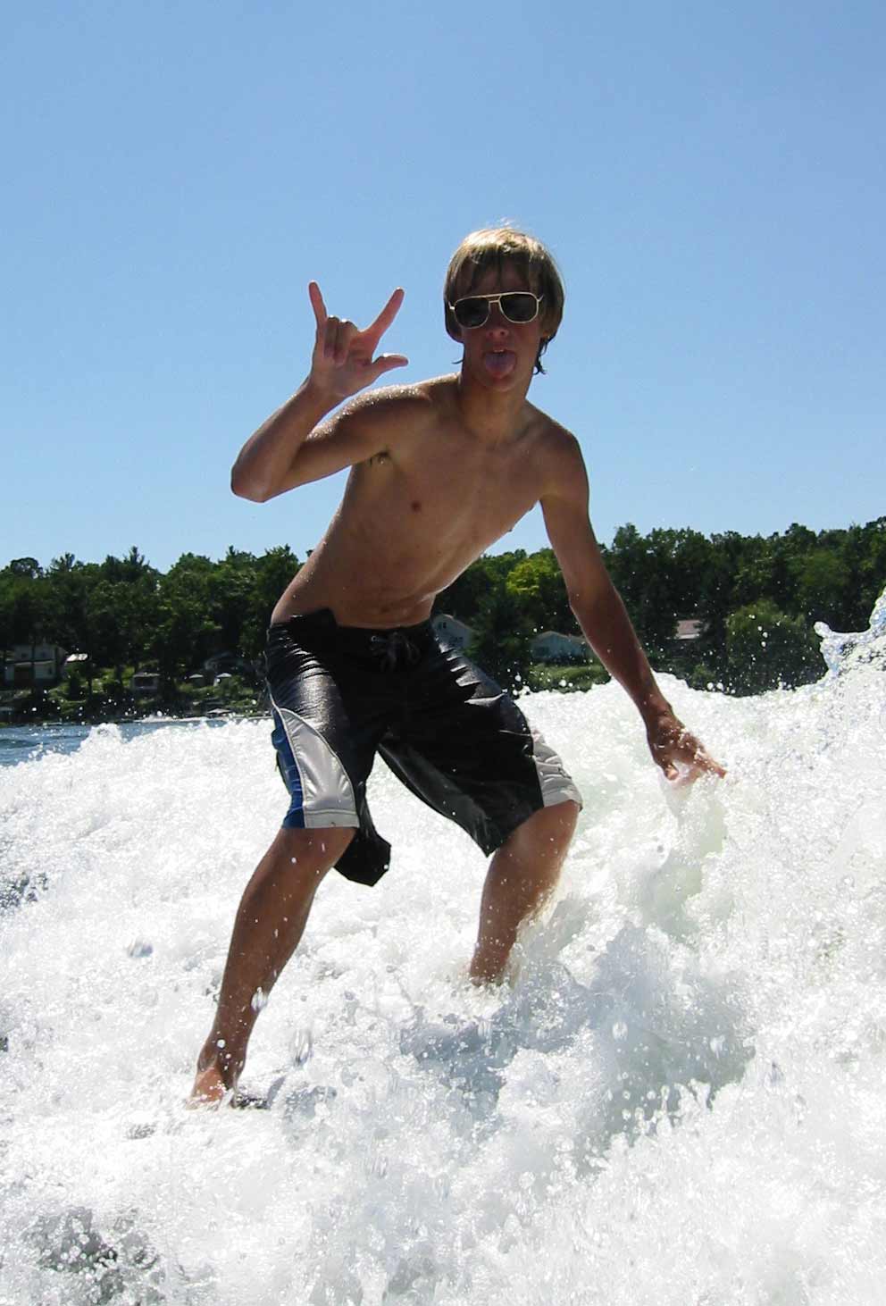 Me doing some inland surfing