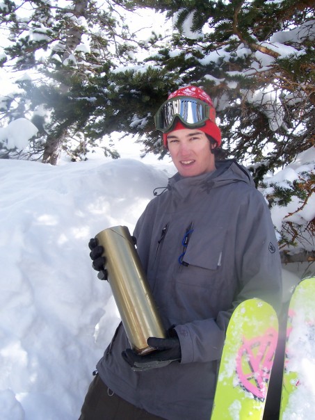 Me holding a empty aval shell