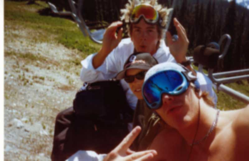 me, kye and dustin.  we made out on the lift...I mean uhhh oh god