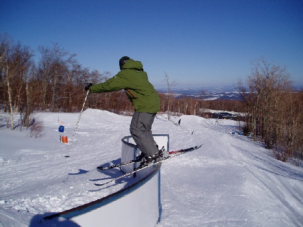 Me on Jay Peak's sick S rail