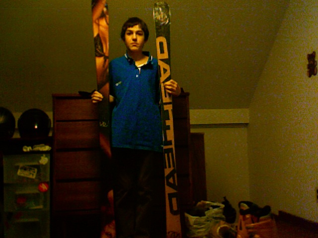 Me with my head skis