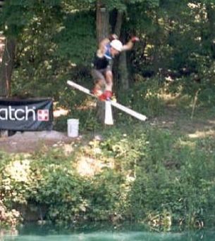 Mike Rowley Iron Cross off Water Ramp in Fond Du Lac, WI