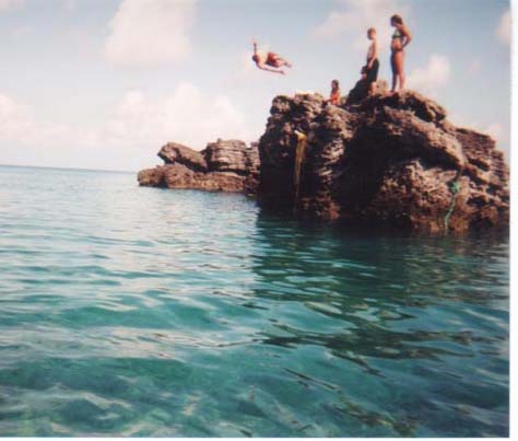Misty 5 off cliff in Bermuda
