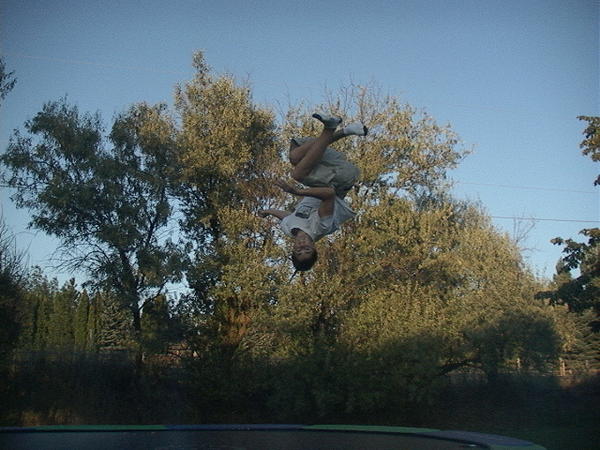 misty 7 on a trampoline