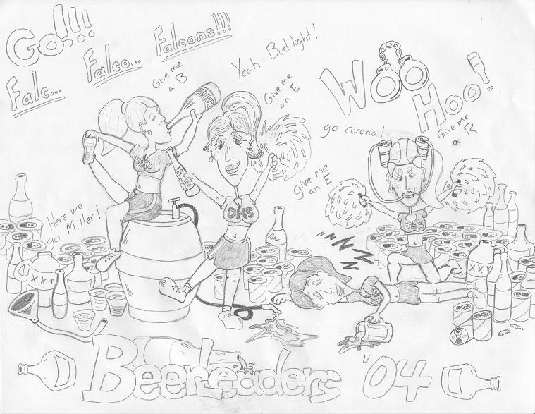 Most of our lovely DHS cheerleaders went to our biggest football game of the their wasted and got ca