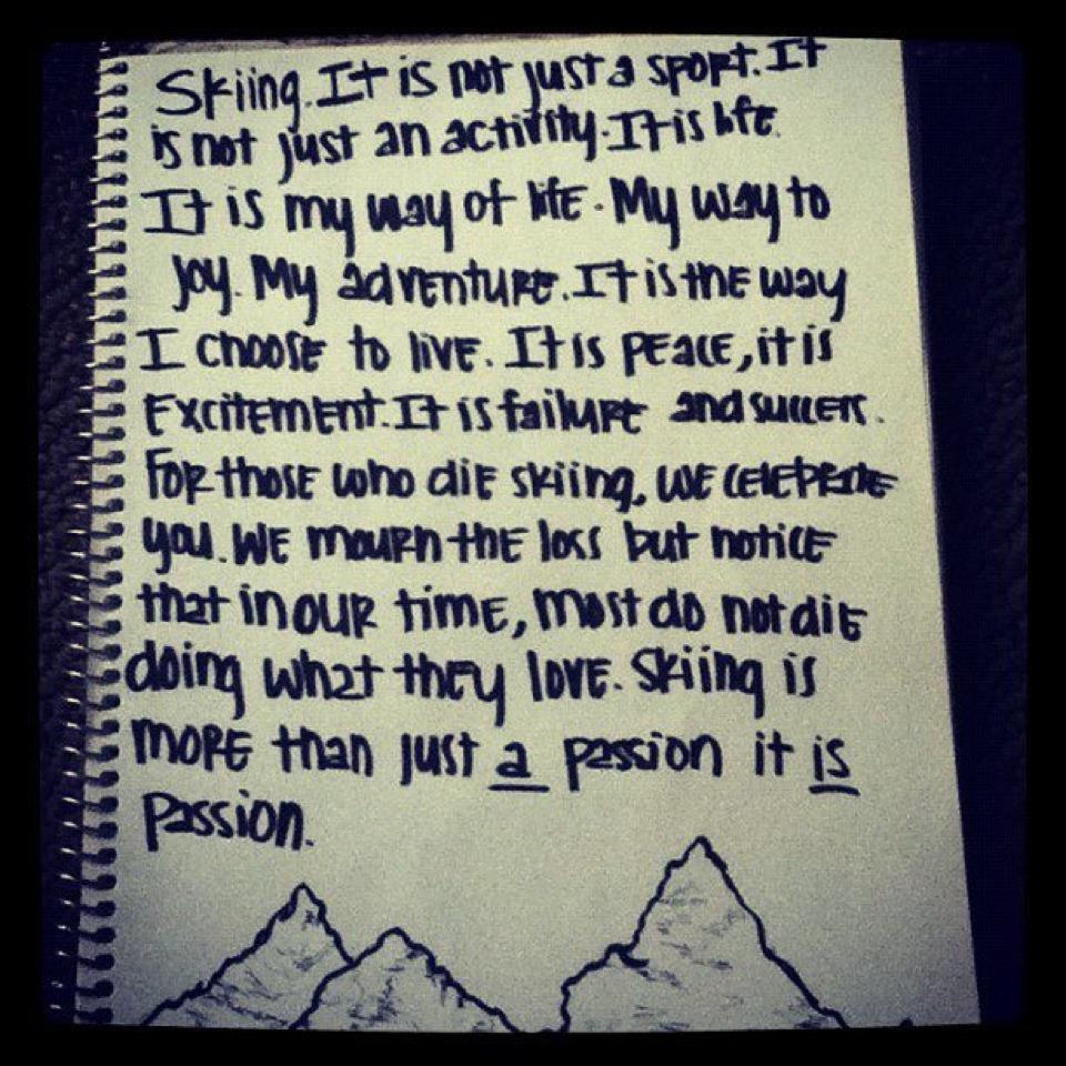 most real vision of skiing