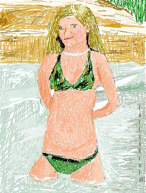 MS paint, hot chick