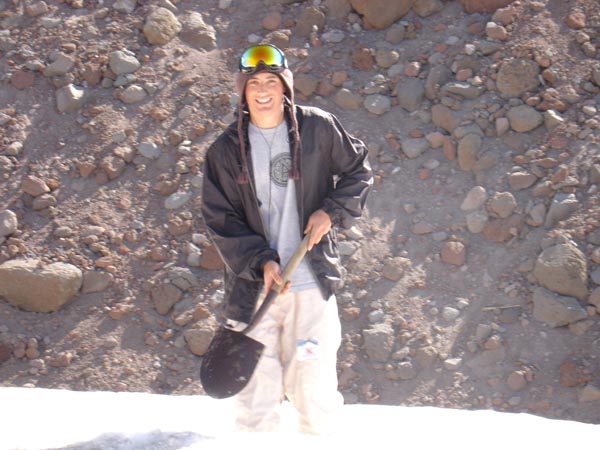 mt hood...building a jump....yesterday