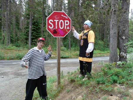 Mt hood. old airstrip stop sign
