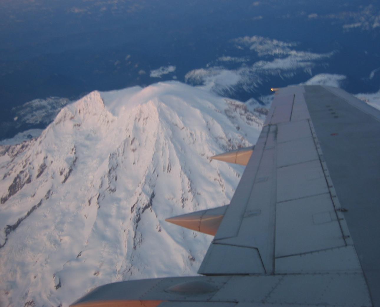 Mt. Rainier Plane shot