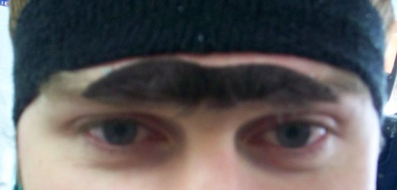 Mustaches?  Unibrows!