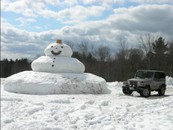 My brother made a snow man