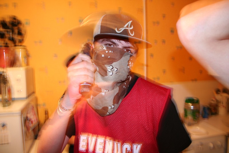 My face with my friend's dildo