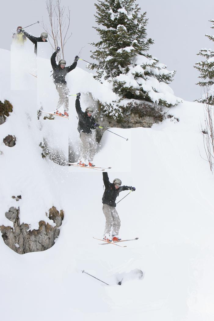 My first jump in powder