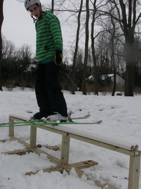 My first railslide!