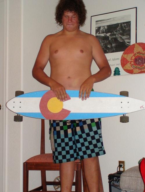 My gift to cody! colorado longboard