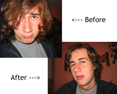 my haircut (Before and after) you be the judge