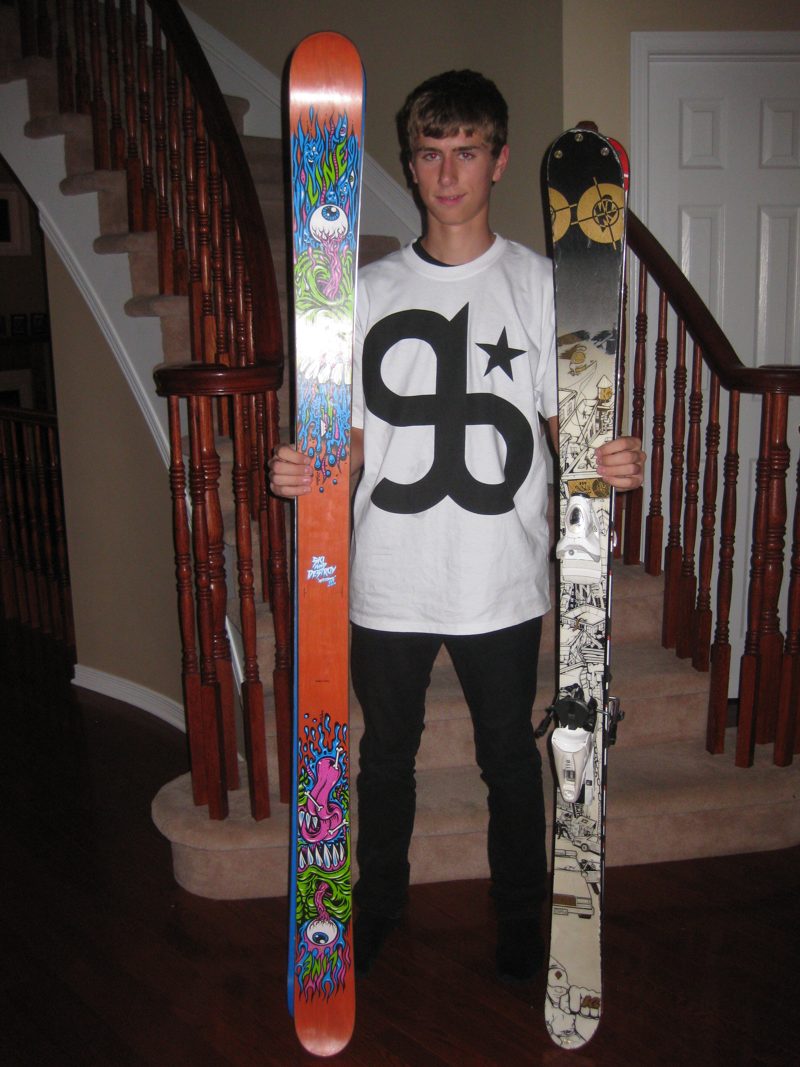 My new skis compared to my old ones