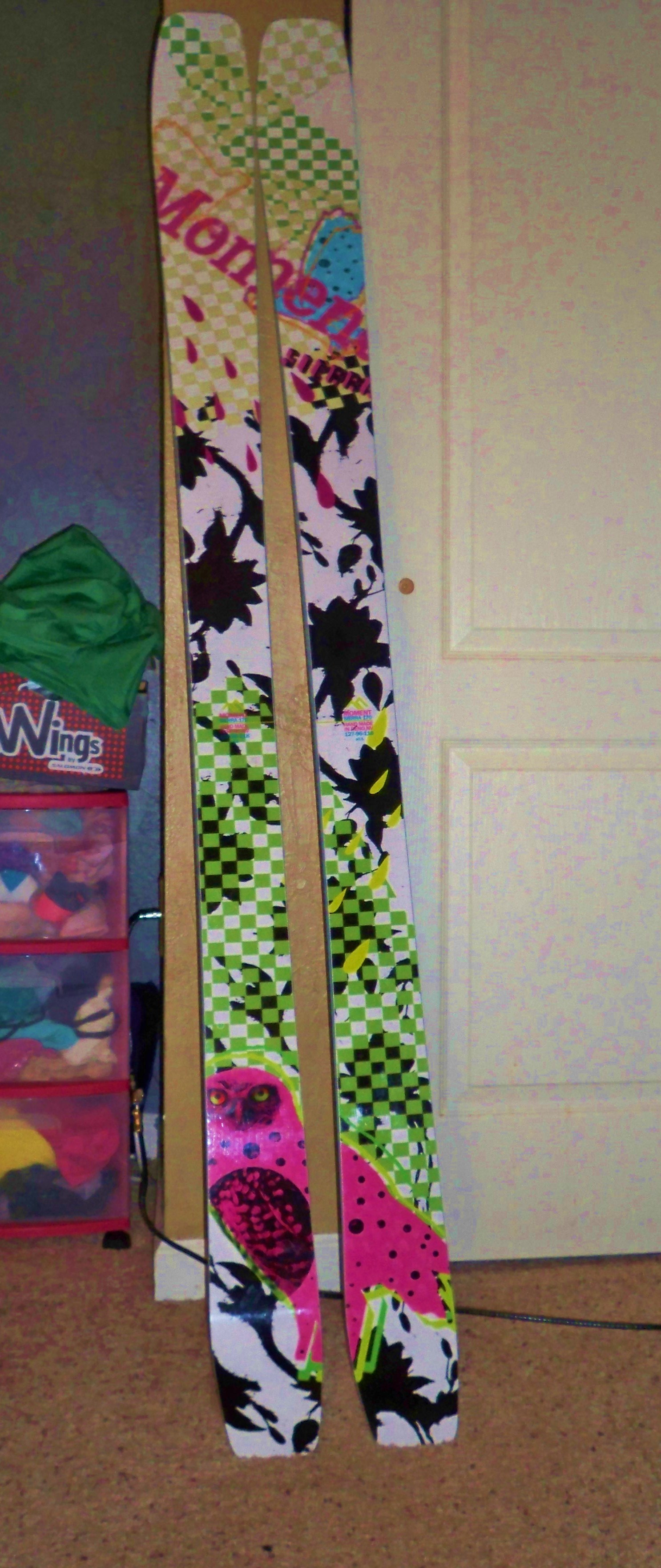 My new skis ready for the pow