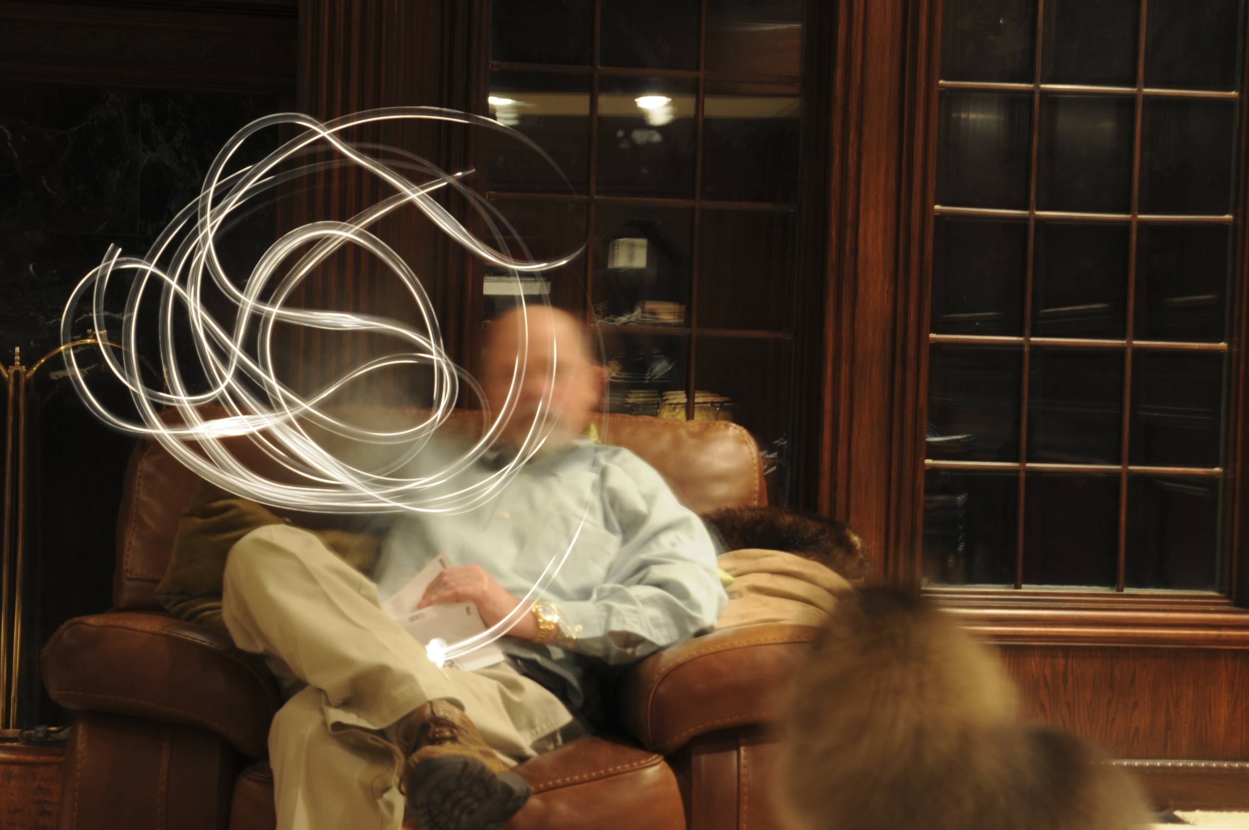 My pops gettin artsy