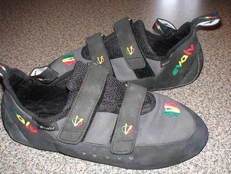 My rasta climbing shoes