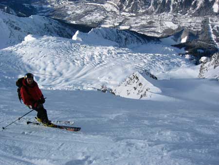 My skiing buddy Tim just before we set off