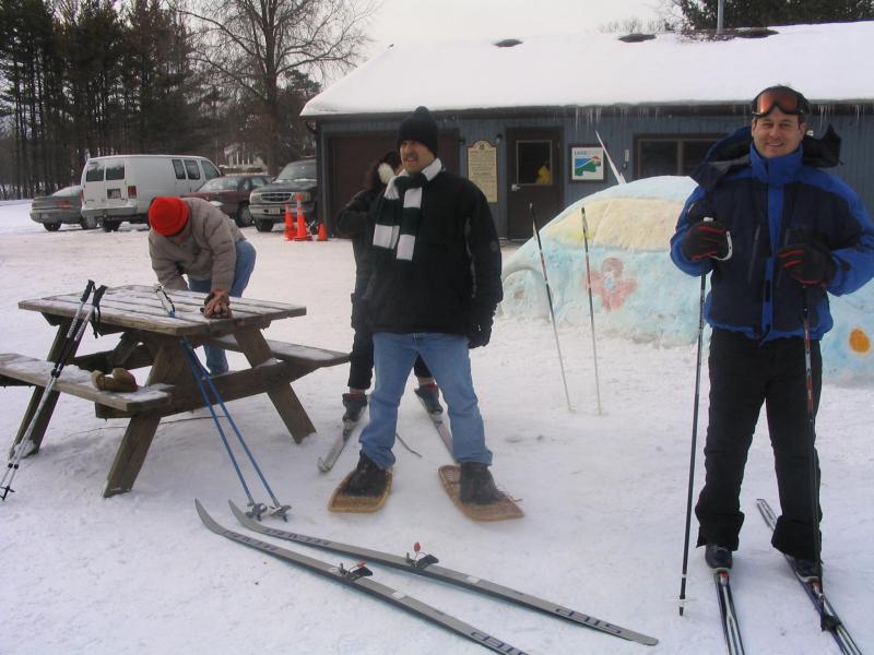 My wife linda getting ready to head out with me for a great day of cross county skiing!