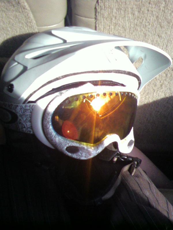 New helmet and goggles