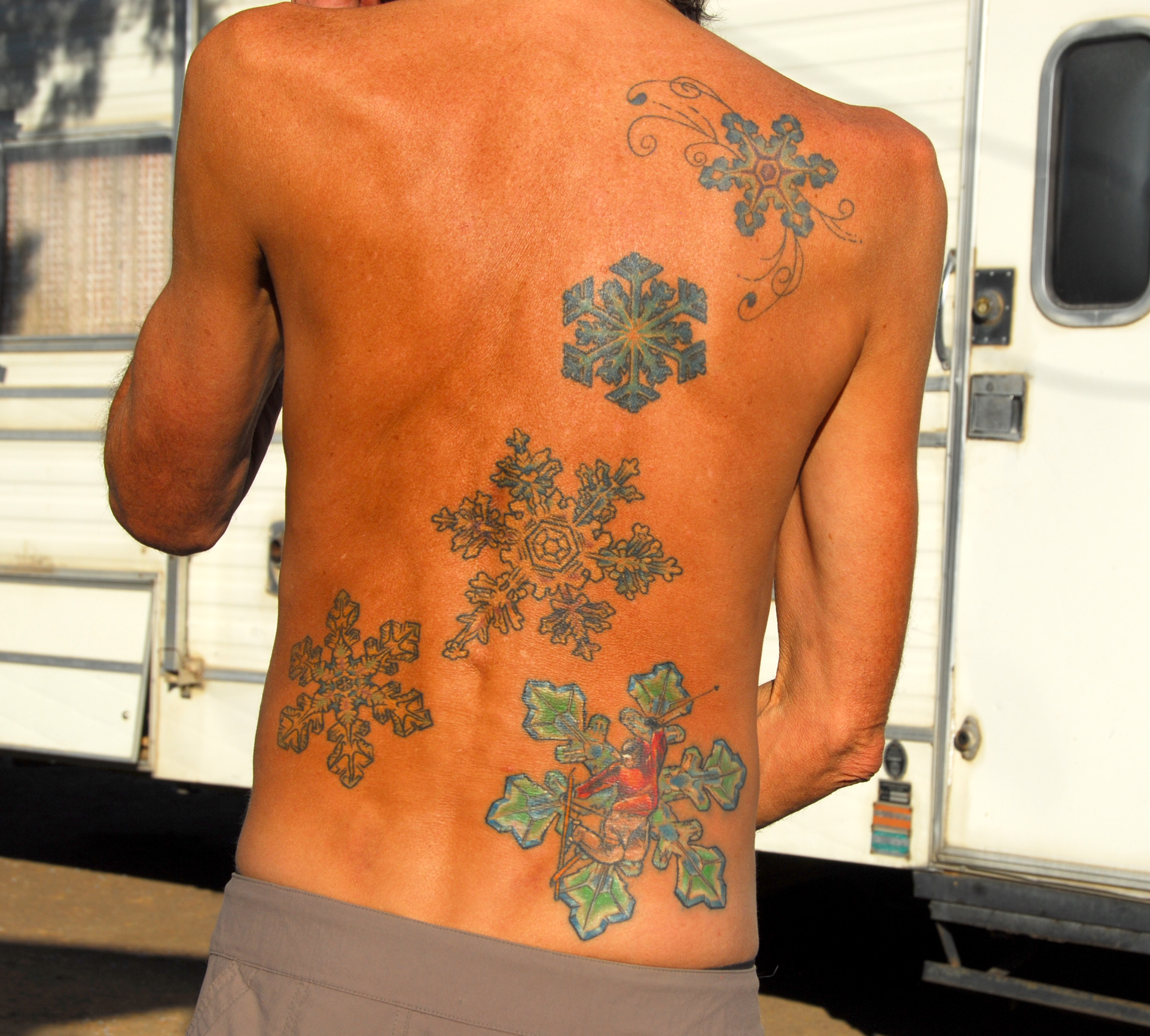 new skier snow flake