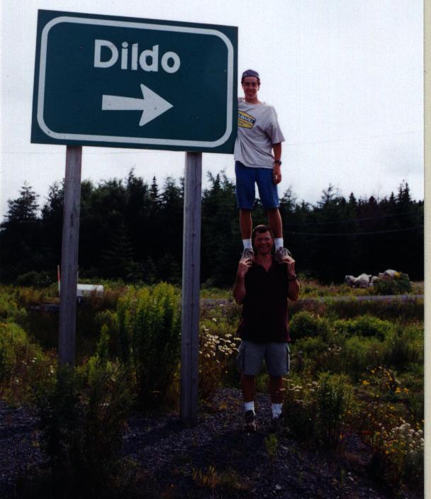 Newfie's are fun people. This sign is larger than all the others in the area because it keeps gettin