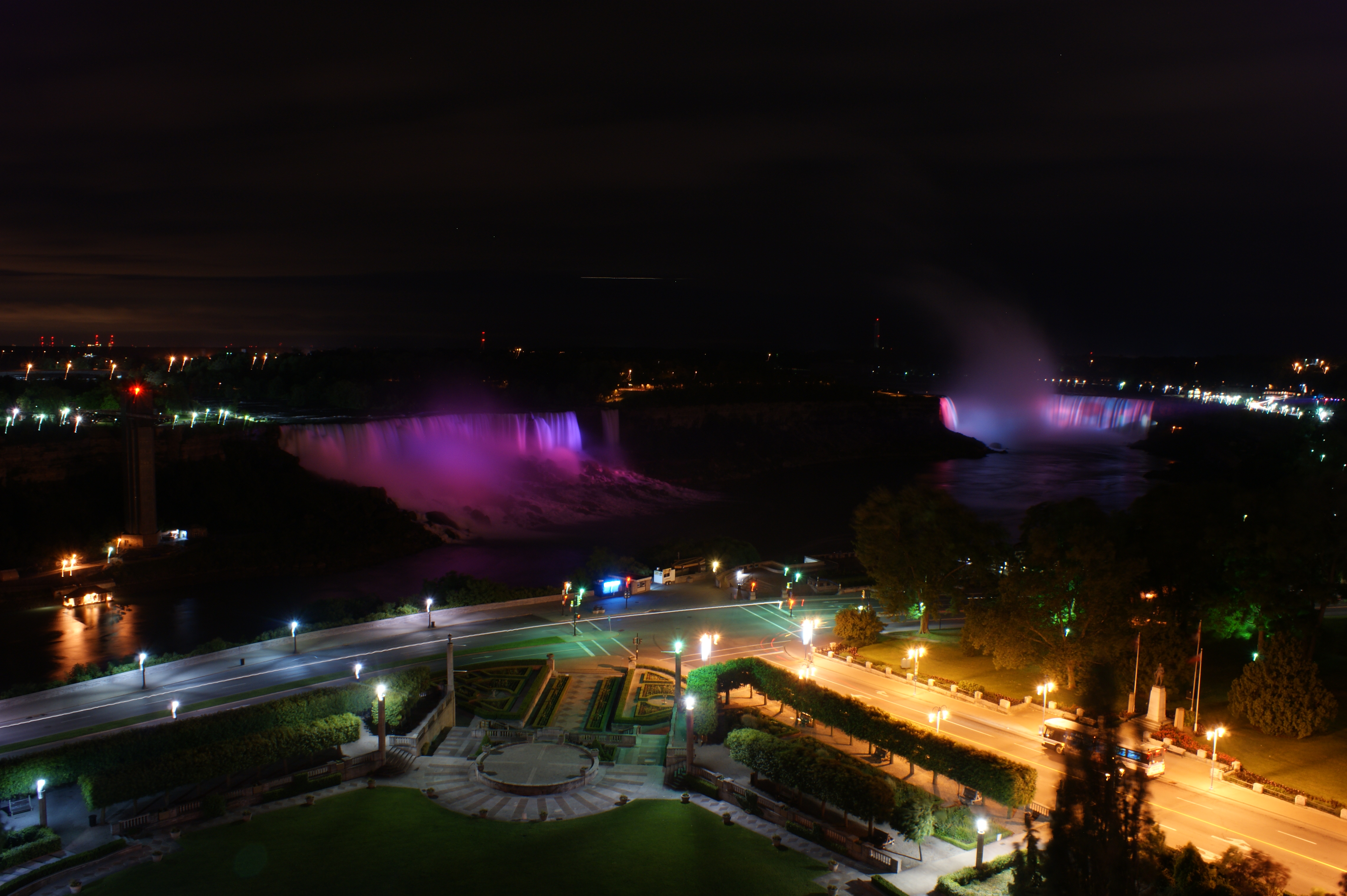 Niagara falls from hotel view