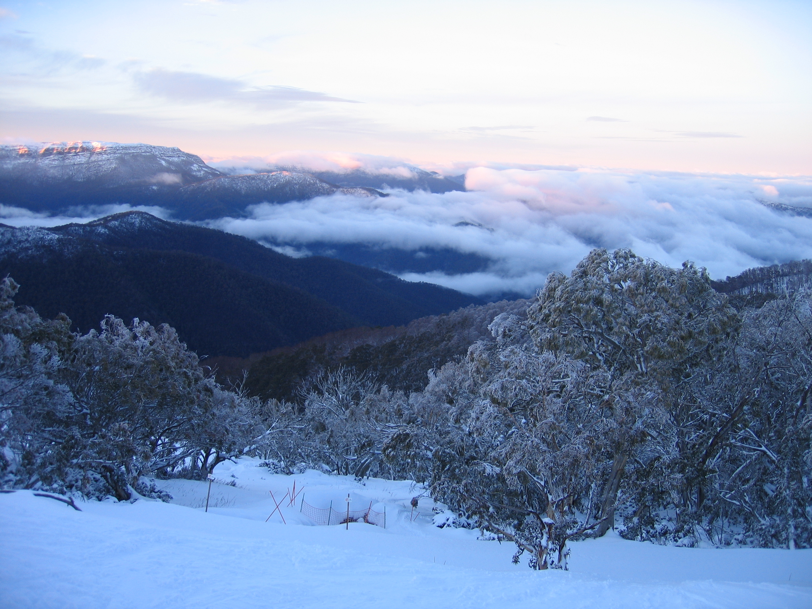 Nice Line morning of an Aussie "Powder" day