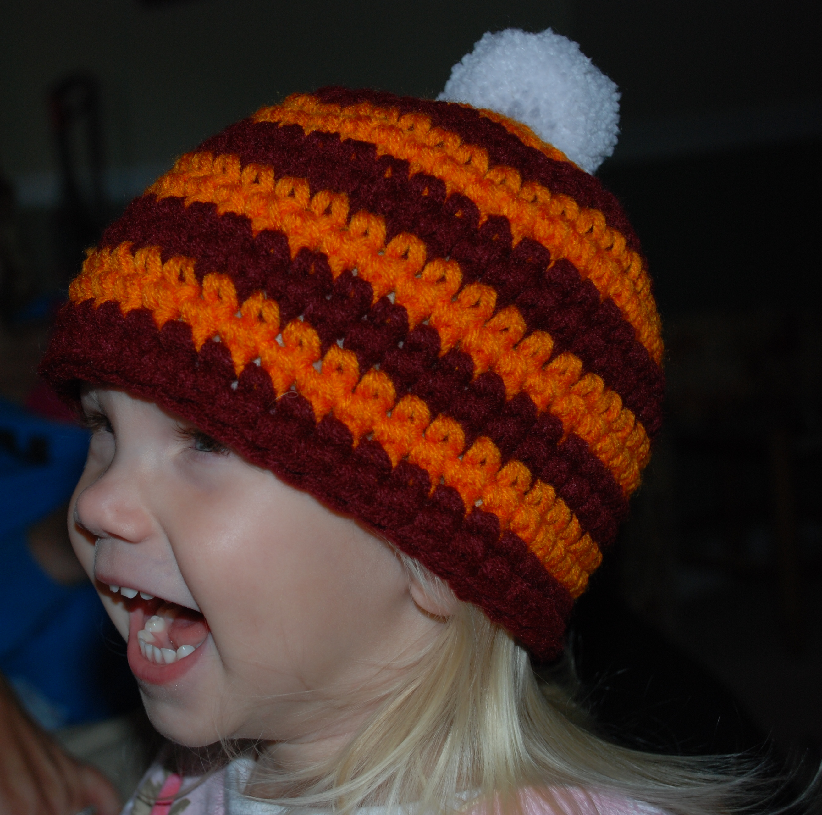 Niece loving her hat