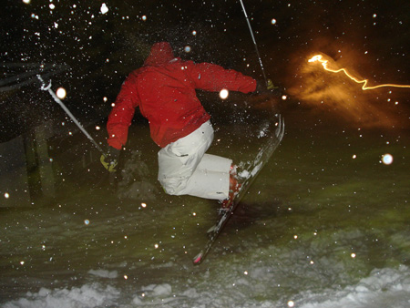 Nigh Jump session in Saas-Fee