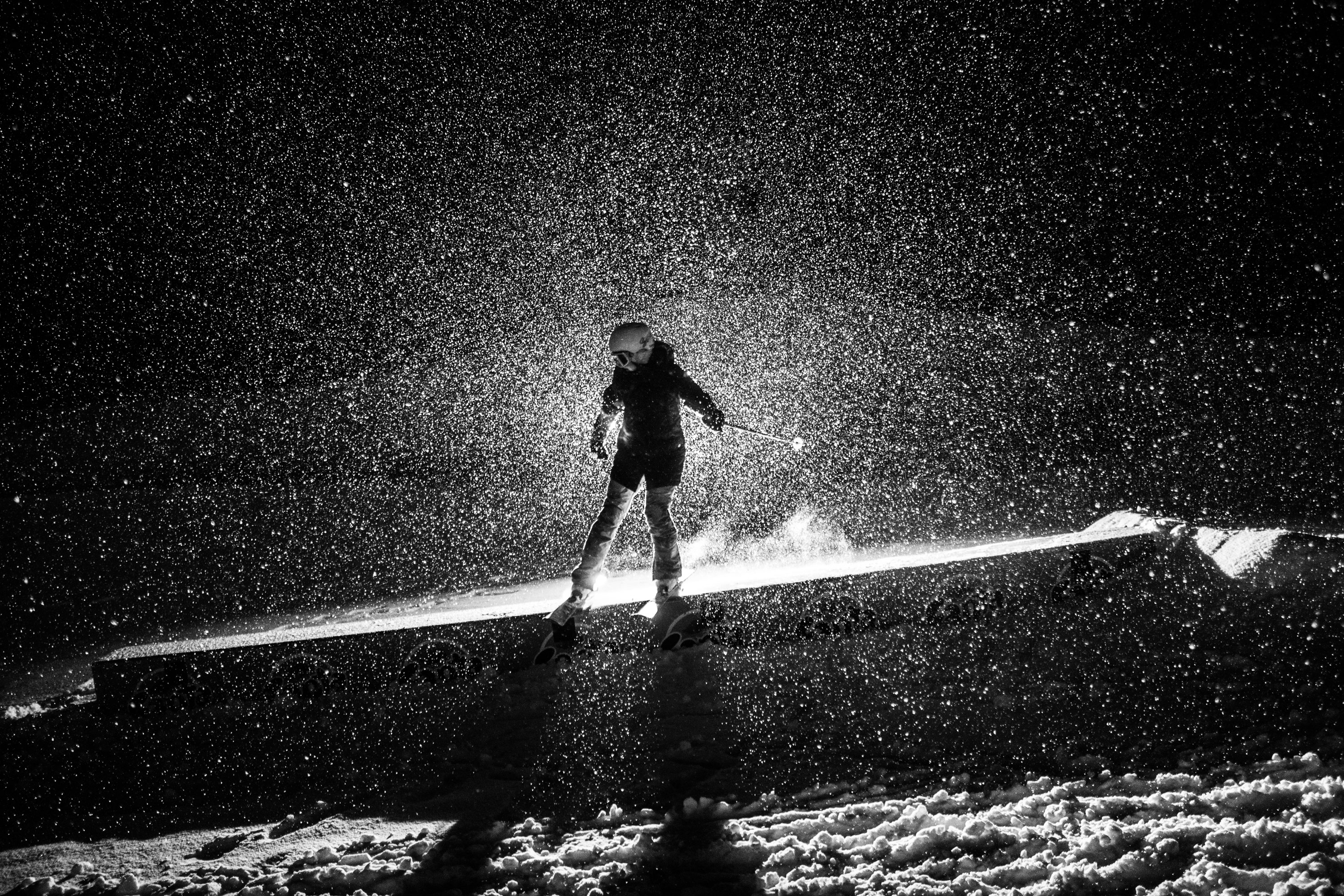 Night skiing