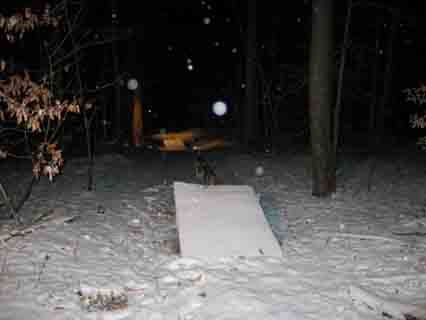 Nighttime Rail setup in Winter