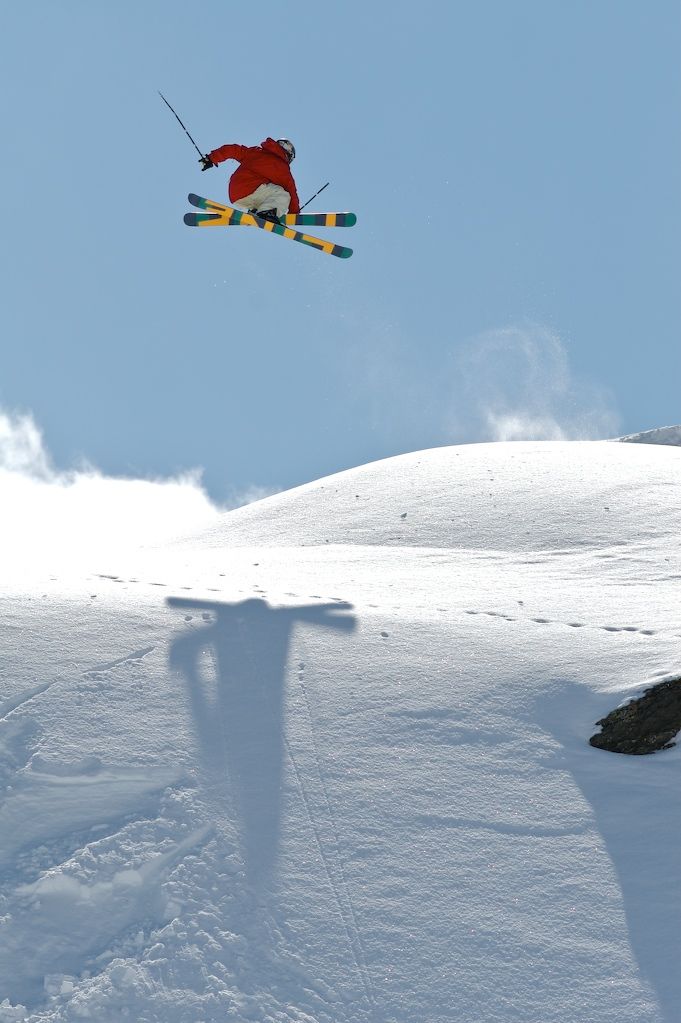 Nils Lauper going big in the Swiss back country