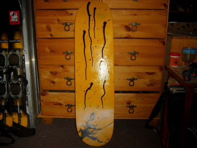 Ninja In A Snow Storm Custom Skateboard Deck