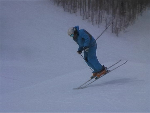 Nose butter on super stiff skis