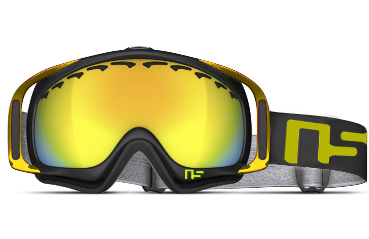 NS Crowbar Black strap and frame, gold outriggers and lenses