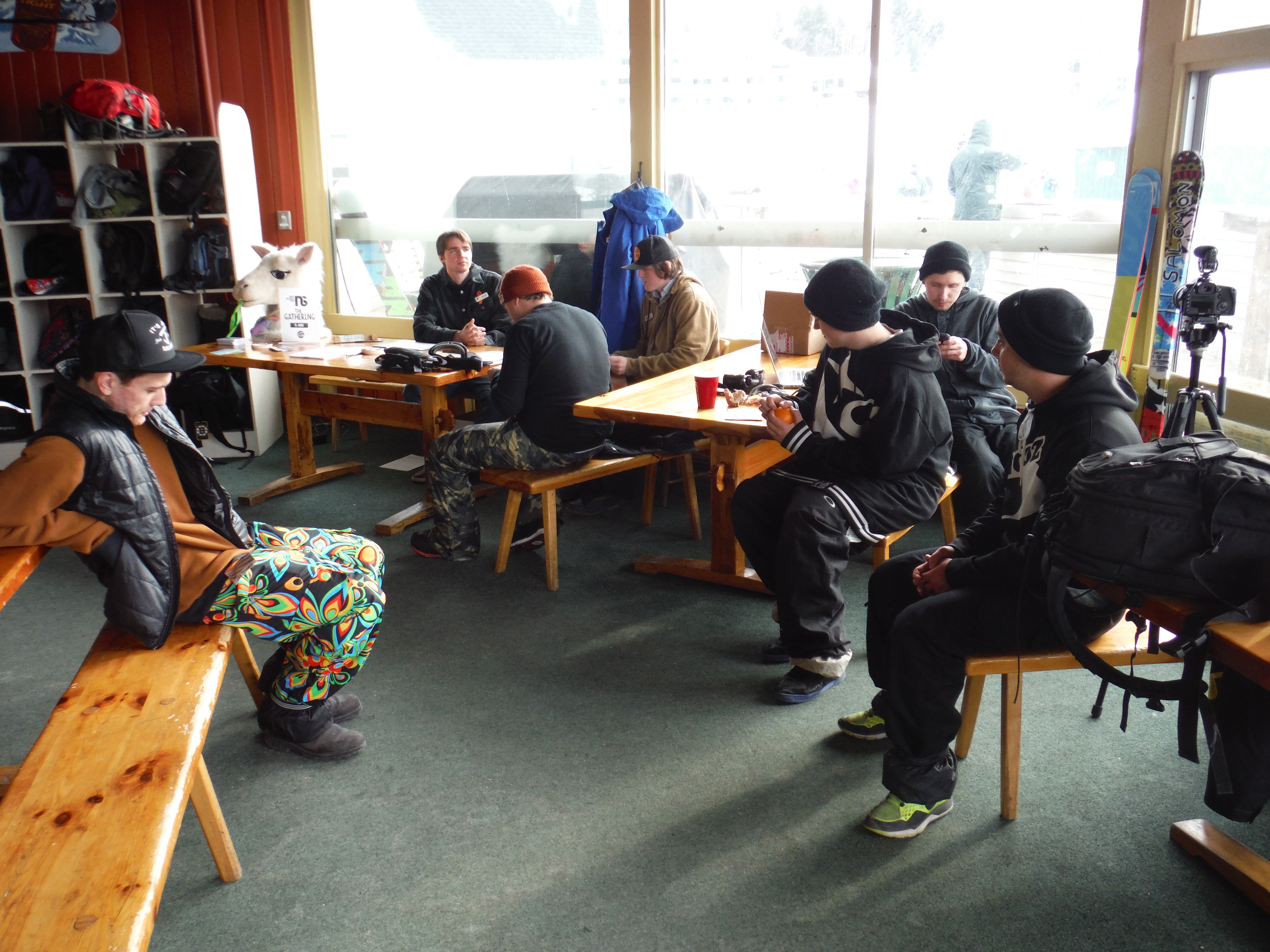 NS staff hanging out