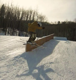 Old rail slide at b-milk